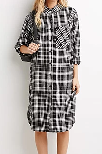 Forever 21 black and white plaid dress