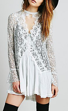 Free People black and white lace dress