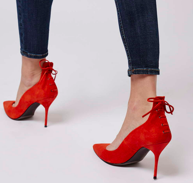 Topshop red pumps