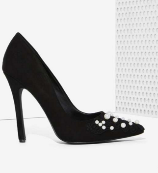 Nasty Gal pearl pumps