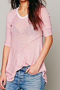 Free People pink drapy top