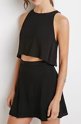 Forever 21 crop top and skirt set