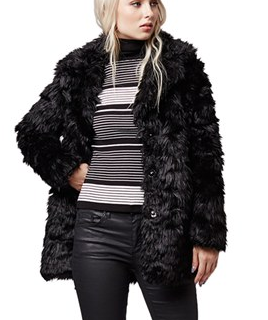 Topshop shaggy faux fur coat