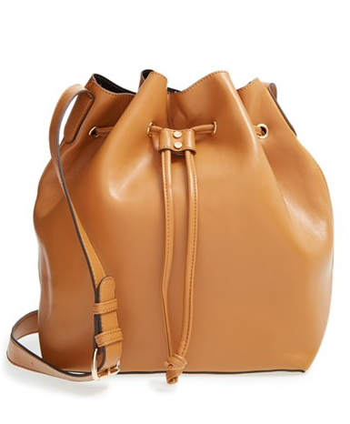 Sole Society 'Nevin' Faux Leather Drawstring Bucket Bag