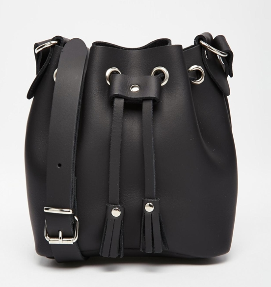 Grafea Micro Duffle Bag in Black Leather