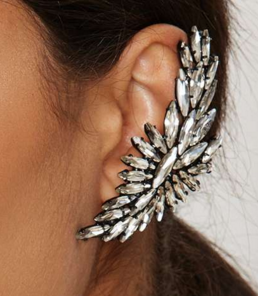 Feather or Not Pavé Ear Cuff