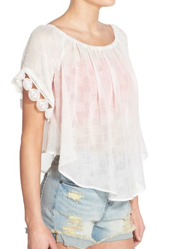 Lush Gauze Off the Shoulder Top