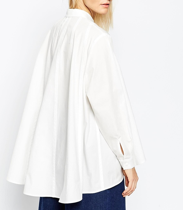 Asos white oversized blouse