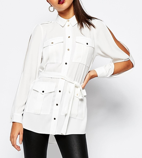 River Island Utility Belted Shirt