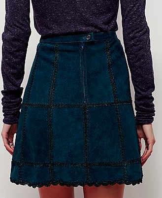 Free People suede skirt