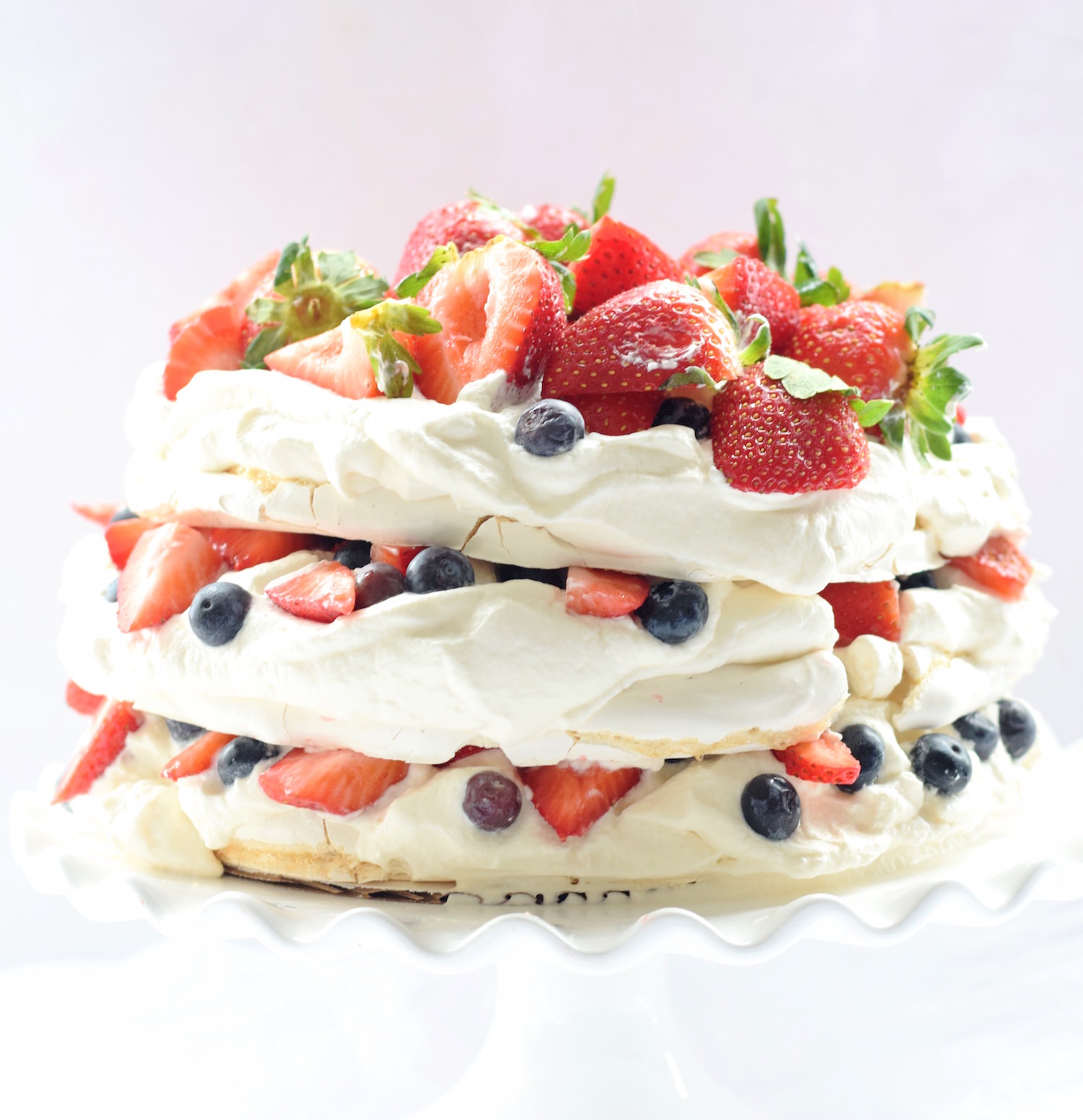 Mixed Berry Pavlova Layer Cake