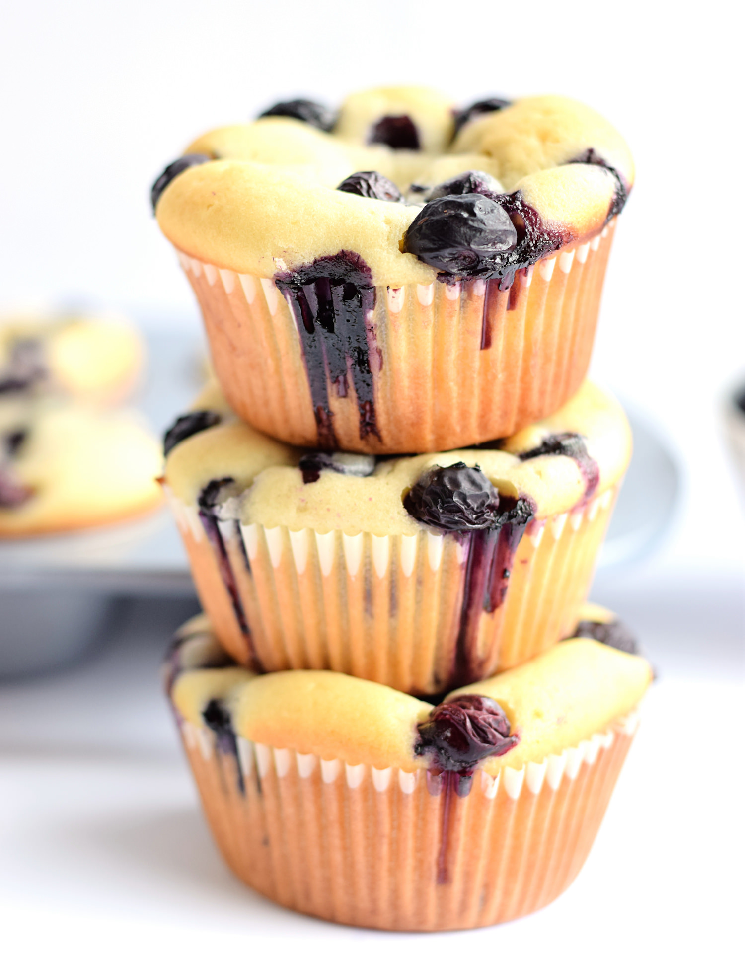 Soft and Moist Blueberry Muffins