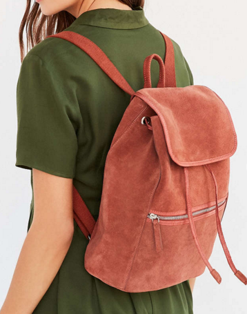 Ecote Suede Zip Backpack