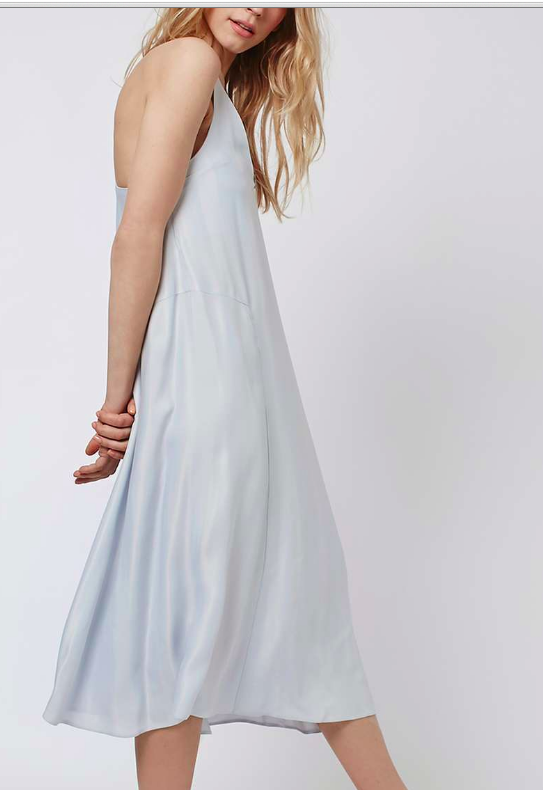 Topshop satin midi slip dress