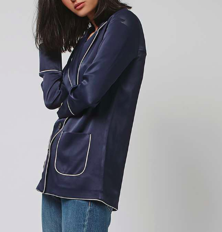 Topshop Satin Pyjama Style Jacket