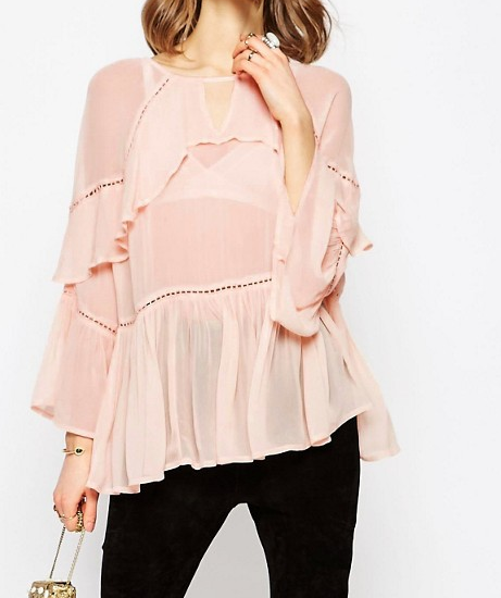 ASOS Tiered Ruffle Blouse