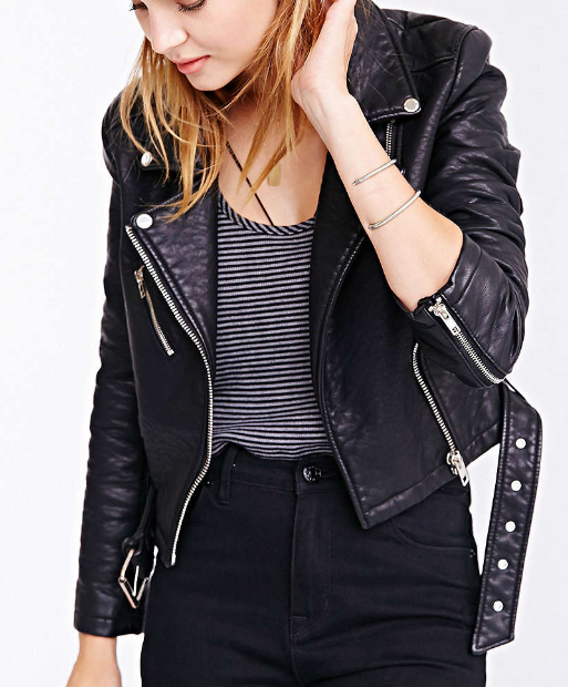 Members Only Pebbled Vegan Leather Jacket