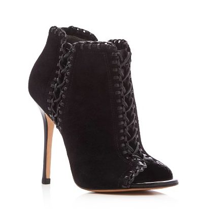 Michael Kors Henley Whipstitched Peep Toe Booties