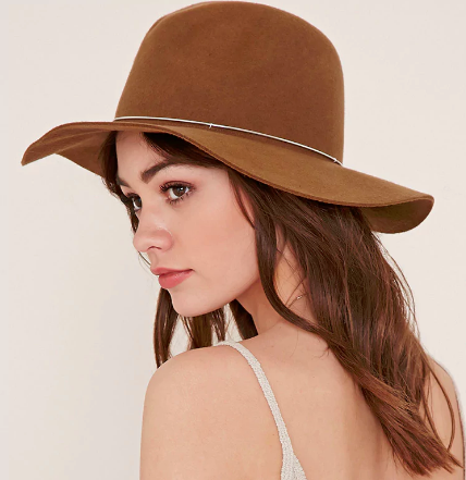 FOREVER 21 Metal-Band Wool Fedora