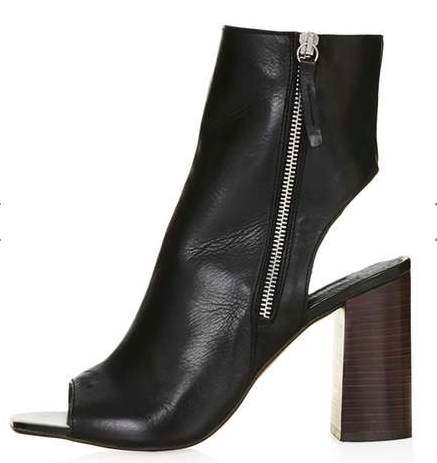 TOPSHOP HOME Peep-Toe Boots