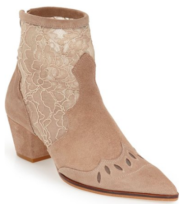 Topshop 'Alegra' Lace Pointy Toe Boot