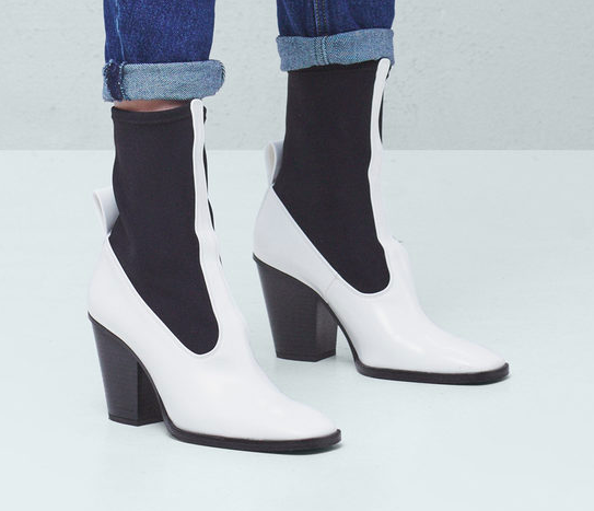 Mango Contrast materials ankle boots