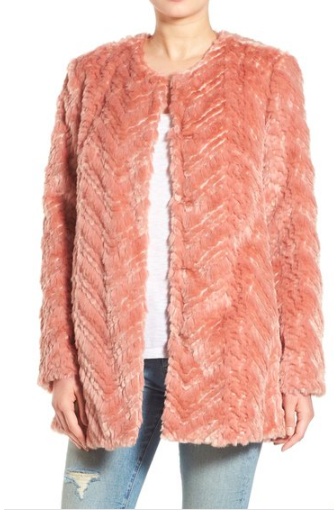 Sam Edelman Tiered Faux Fur Topper