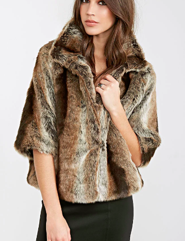 Forever 21 High-Collar Faux Fur Jacket