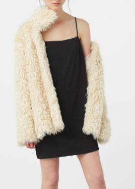 Mango faux fur coat