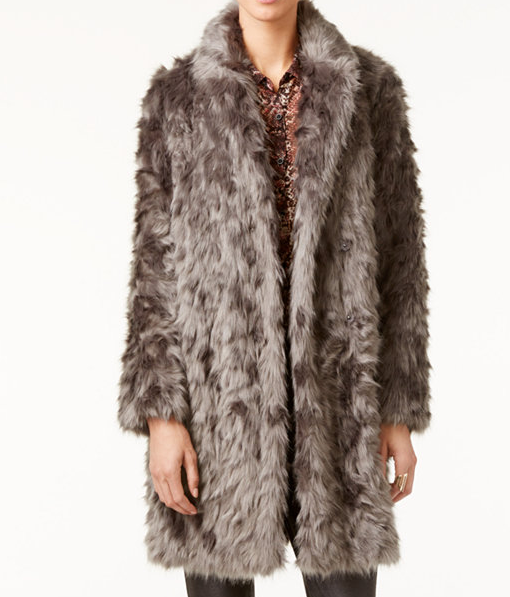 Vera Wang Coat Faux-Fur Coat