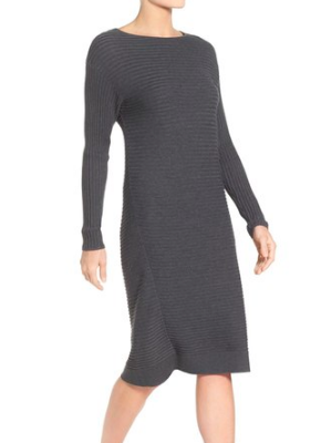 Caslon® Rib Knit Sweater Dress