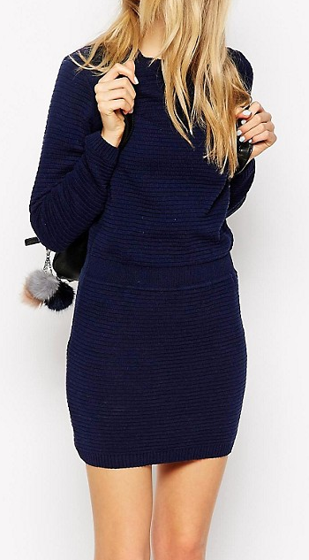 ASOS Sweater Dress With Elasticated Waistband