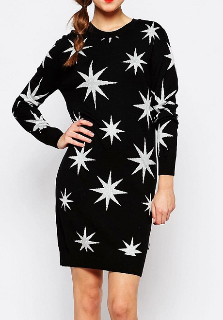 Love Moschino Starburst Sweater Dress