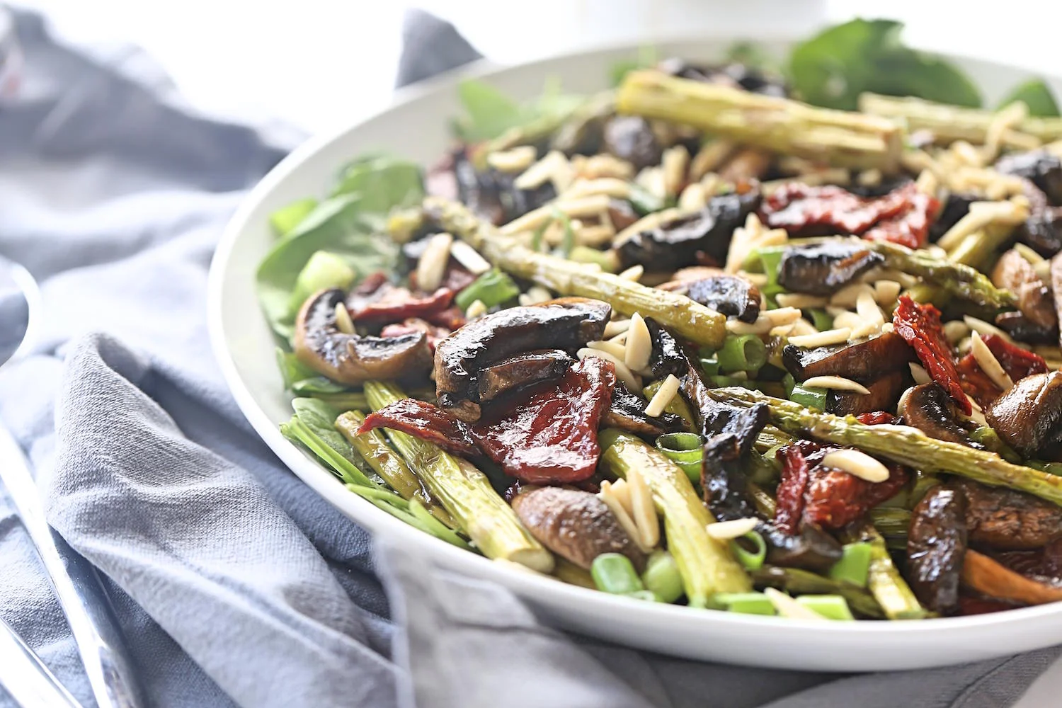 Roasted Asparagus and Mushroom Salad