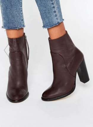 ASOS ELLE Leather Sock Boots