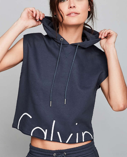 Calvin Klein For UO Modern Capsule Sleeveless Hoodie Sweatshirt