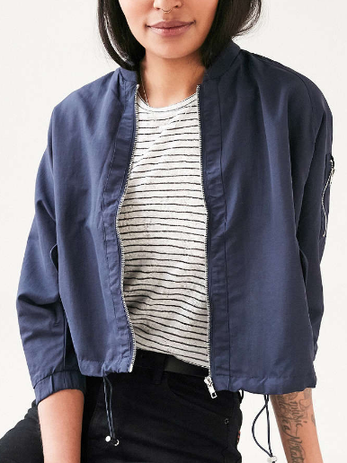 Silence + Noise Zoey K.O. Shorty Bomber Jacket