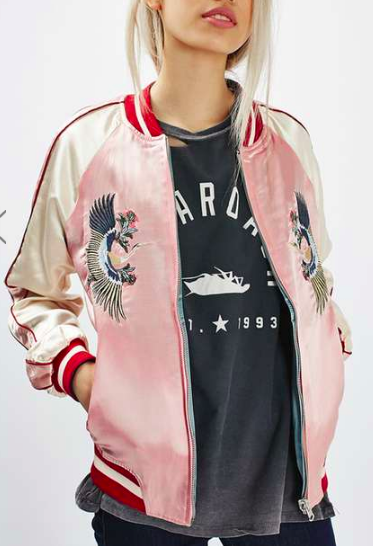 Topshop Two-in-One Reversible Bomber Jacket