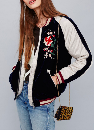 FP Floral Embroidered Bomber