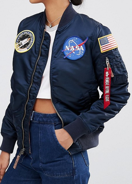 Alpha Industries MA-1 NASA Bomber Jacket with Patches