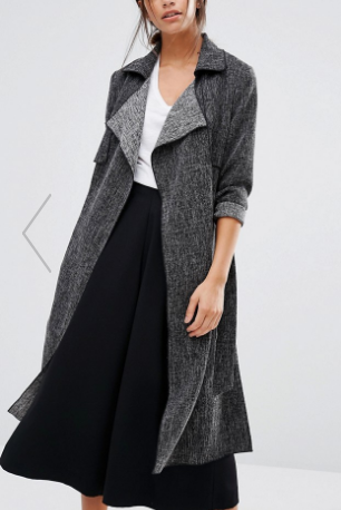 New Look Side Split Duster Coat