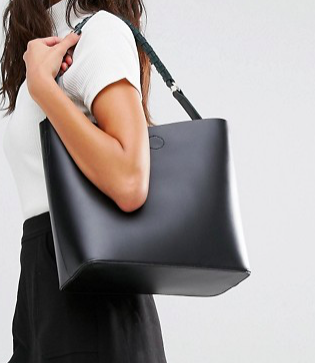 River Island Clean Leather Bucket Bag