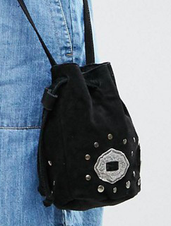 ASOS Suede Duffle Bag With Western Metal Trims