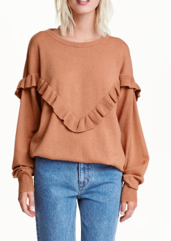 HM Oversized Sweater with Ruffles