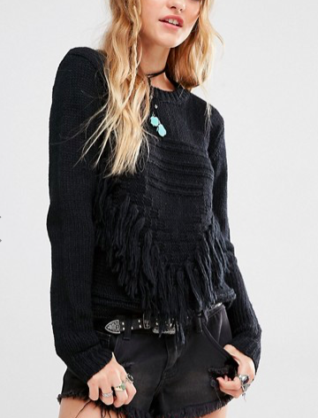 Lira Oversized Sweater With Festival Tassels