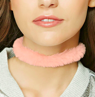 Forever 21 Fuzzy Faux Fur Choker