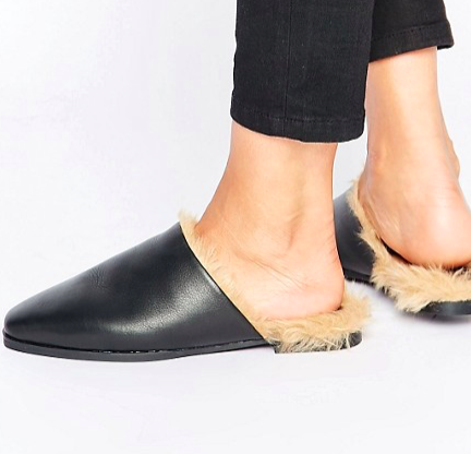 Sol Sana Kim Faux Fur Flat Mules