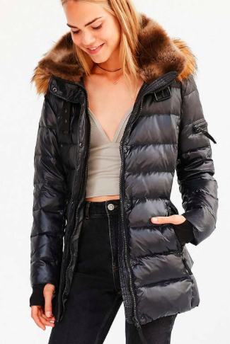 S13 Chelsea Faux Fur Quilted Parka