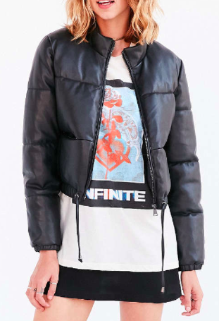 Silence + Noise Ezra Alt Vegan Leather Puffer Jacket