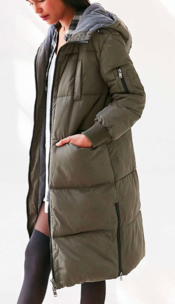 Silence + Noise Duvet Quilted Longline Puffer Coat